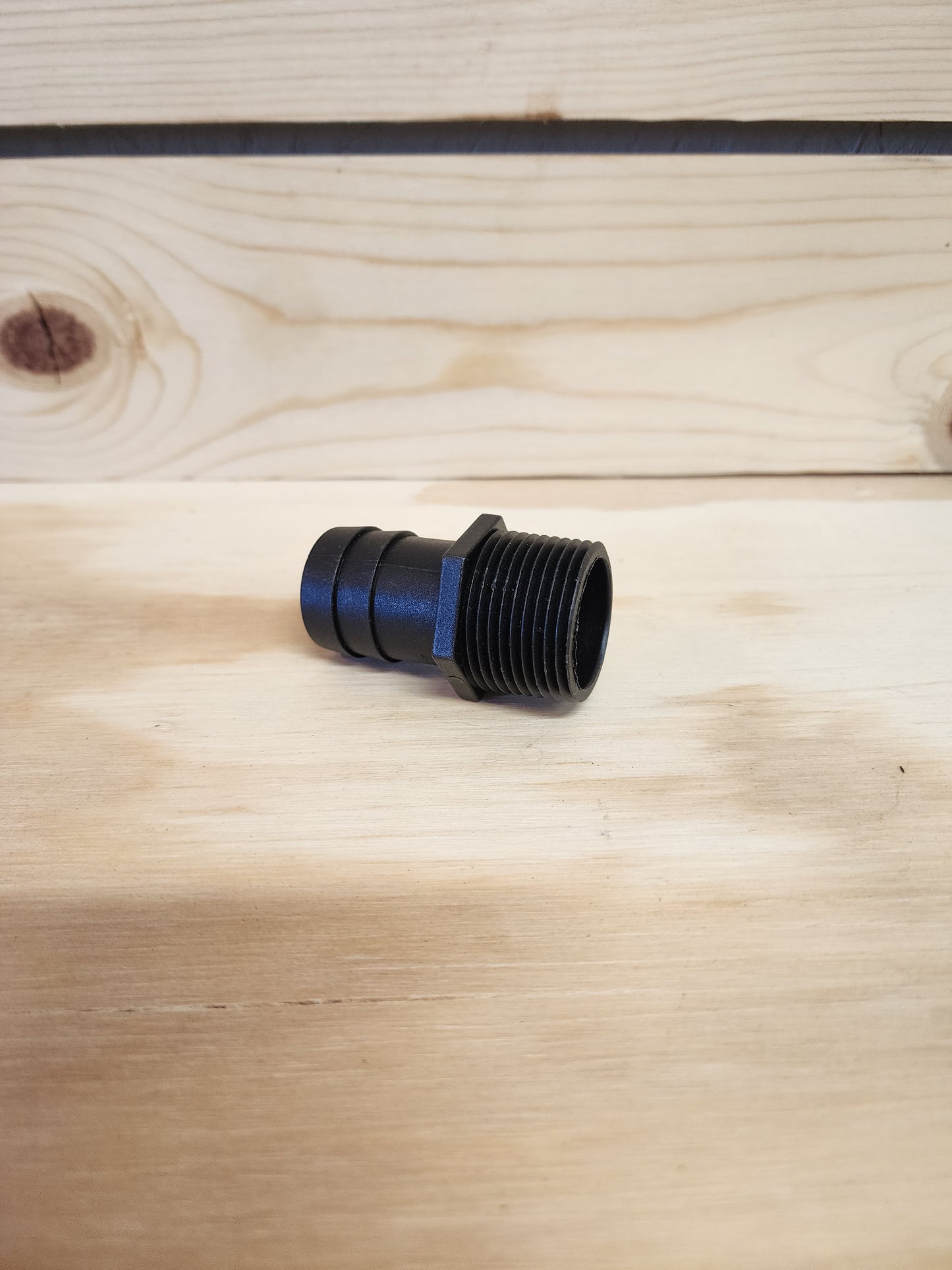 1" NPT x 1-1/8" barbed fitting